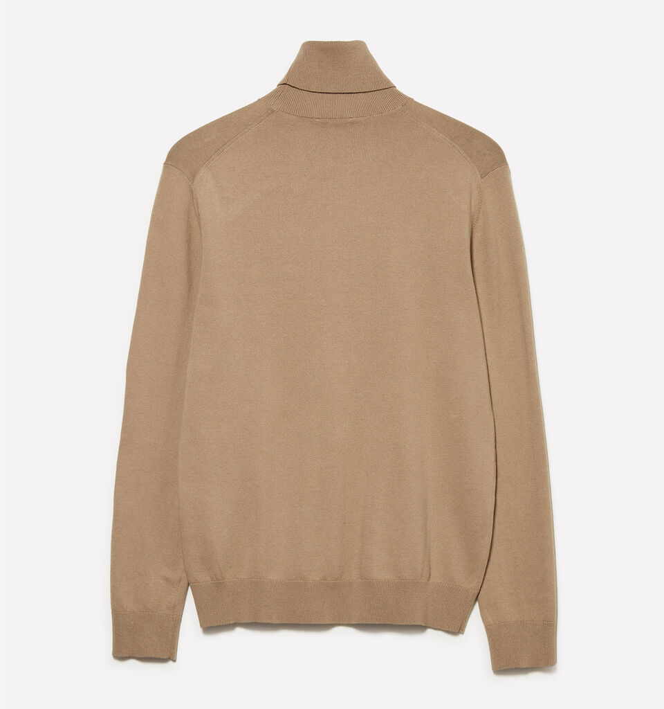 Dove gray sweater with high neck - men's high neck sweaters - Brown | Sisley image number 2